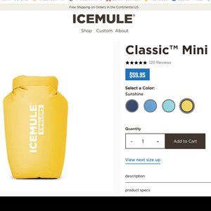 IceMule Classic Mini Cooler- Sunshine